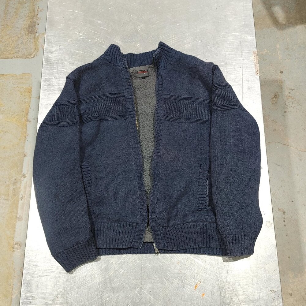 Good Condition Emanuel Emanuel Ungaro Blue/Grey Cotton Sweater Size L